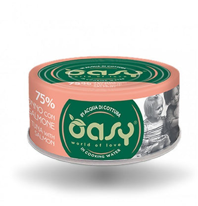 OASY Cat Natural Tonno con Salmone iMore Love n Lattina 24x70gr