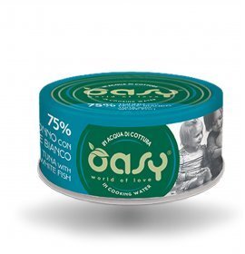 OASY Cat Natural Tonno con Pesce Bianco More Love in Lattina 24x70gr