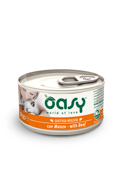 OASY Cat Mousse con Manzo Adult 85gr