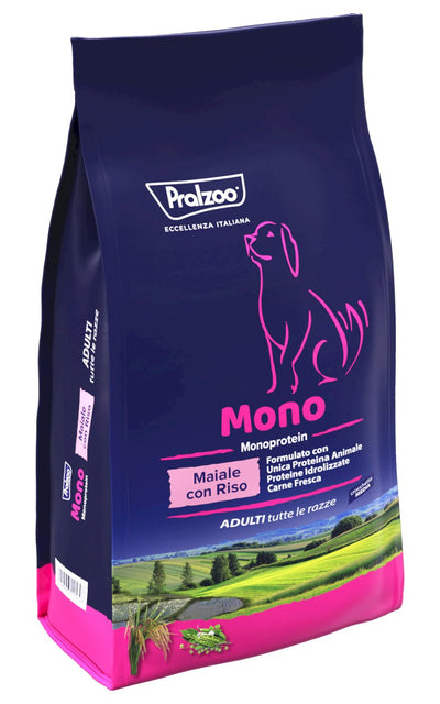 PRALZOO Cane Monoproteico Adulti Maiale con Riso 10Kg