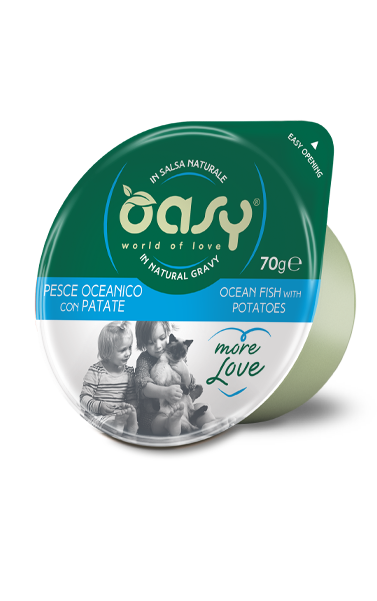 OASY Cat Cup Pesce Oceanico con Patate 24x70Gr