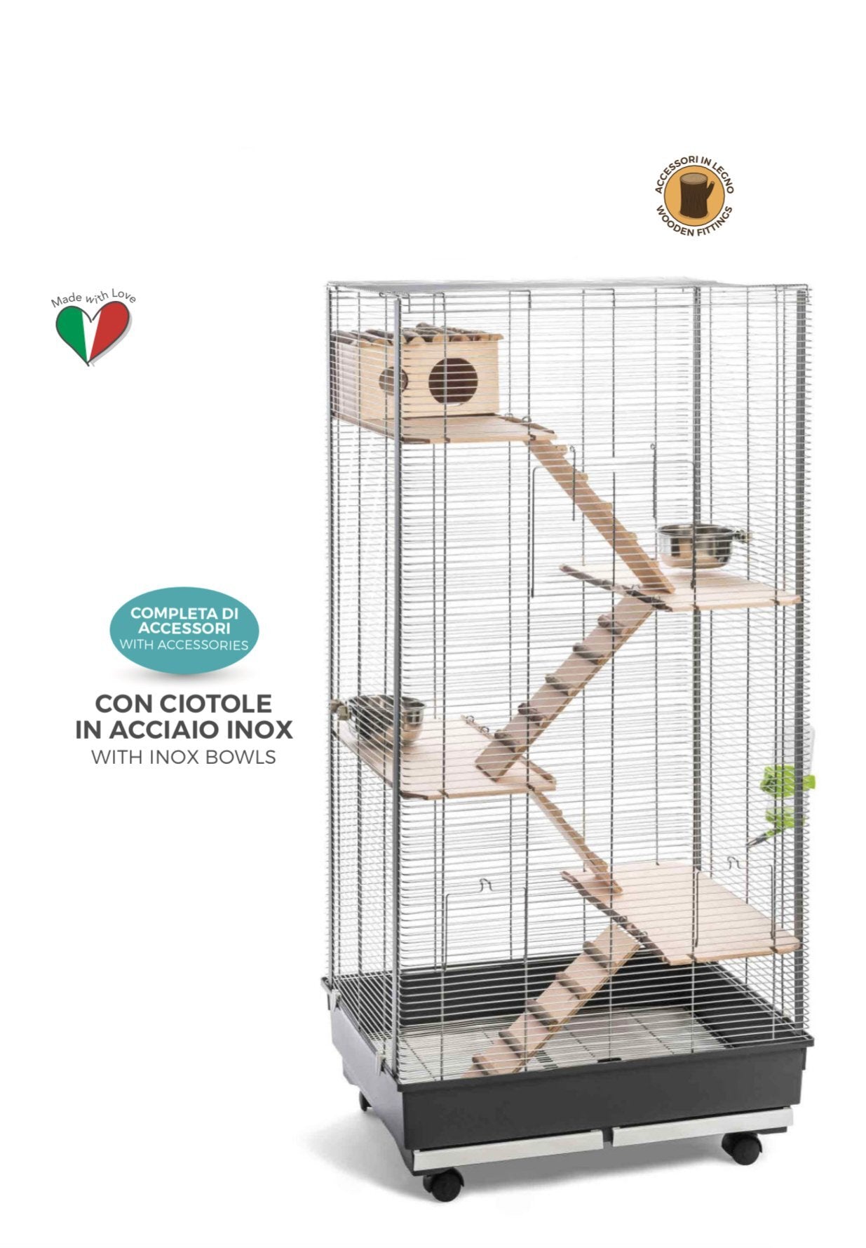 LEOPET GABBIA MARY PER SCOIATTOLI, CAVIE, DEGU E MEDI RODITORI