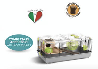 LEO PET GABBIA TRUDY NATURA PER CRICETI, TOPOLINI, GERBILLI E PICCOLI RODITORI