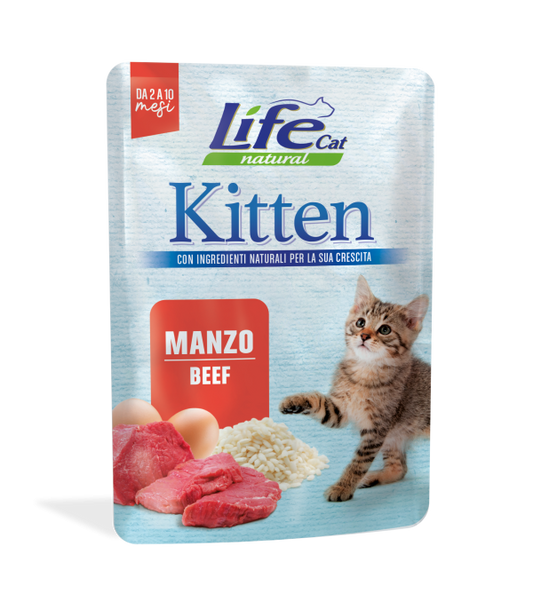 LIFE Cat Kitten Manzo 70gr in busta