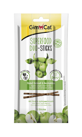 GIMCAT StickS Manzo e Mela 3pz