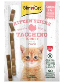 GIMCAT Sticks Kitten con Tacchino 3pz