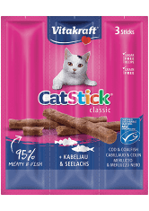 VITAKRAFT Snack Gatto Stick Merluzzo 3pz