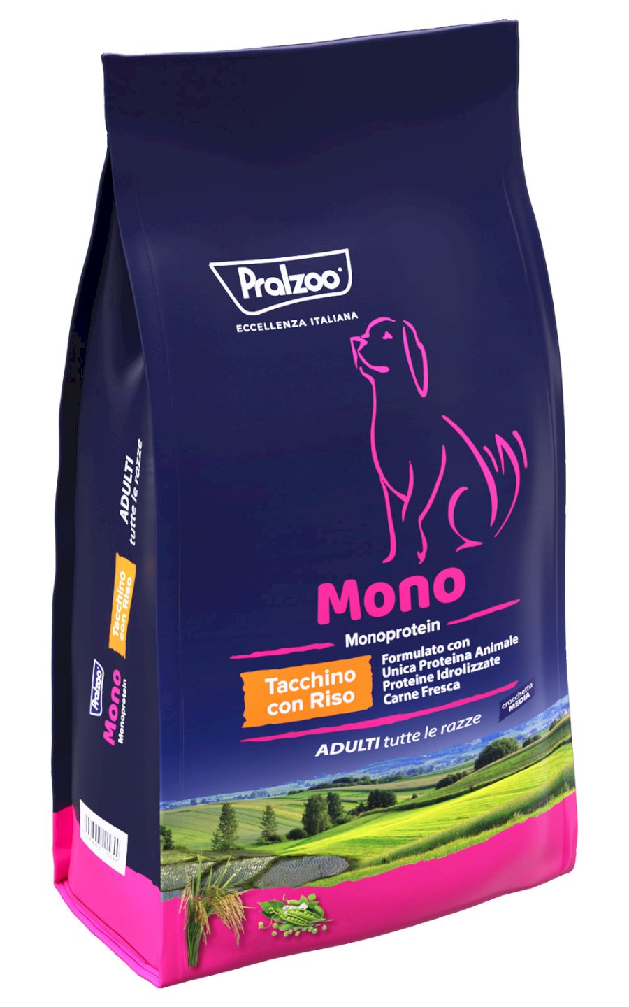 PRALZOO Cane Monoproteico Adulti Tacchino con Riso 10Kg