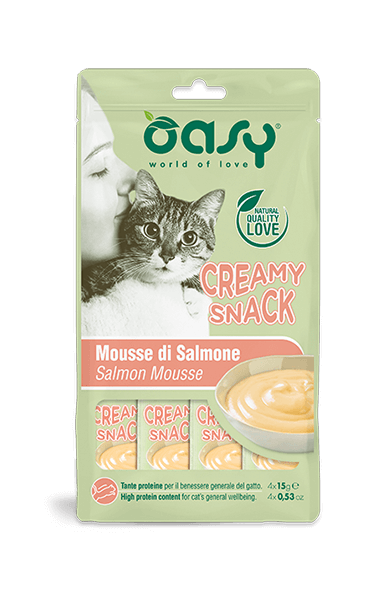 OASY Cat Creamy Snack Mousse di Salmone 4X15gr