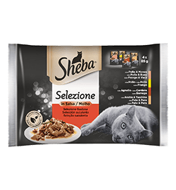 SHEBA Cat Selezione di Carne in salsa 4x85Gr