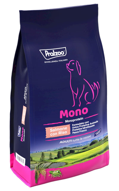 PRALZOO Cane Monoproteico Adulti Salmone con Riso 10Kg