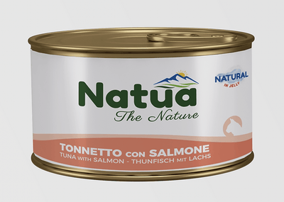NATUA Cat Jelly Natural Tonno con Salmone 85Gr