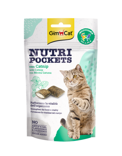 GIMCAT Snack Nutri Pockets con Erba Gatta 60Gr