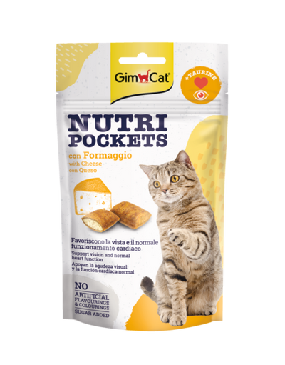 GIMCAT Snack Nutri Pockets con Formaggio 60Gr