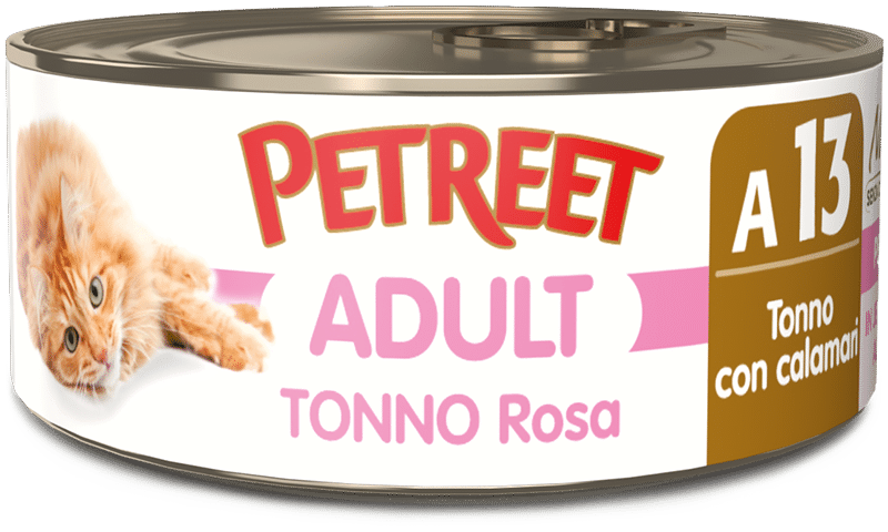 PETREET A13 Cat Tonno Rosa con Calamari 70Gr