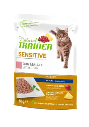 TRAINER Cat Adult Sensitive Bocconcini in salsa Maiale 85gr