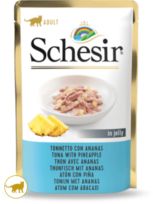 SCHESIR Cat Bustina Tonno con Ananas in Jelly 85Gr