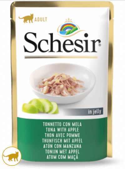 SCHESIR Cat Bustina Tonno con Mela in Jelly 85Gr