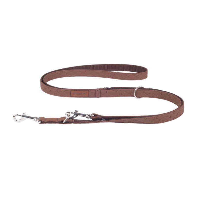 AMIPLAY Guinzaglio REGOLABILE 6 IN 1 CAMBRIDGE Marrone
