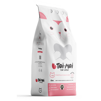 TOI-MOI Lettiera Gatto Bentonite Agglomerante Talco 10 Litri