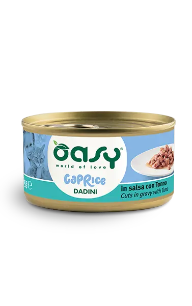 OASY Cat Caprice Dadini in Salsa con Tonno 85gr