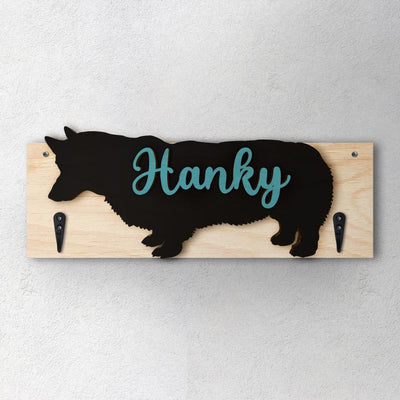 Welsh Corgi Pembroke - Porta guinzaglio e/o chiavi personalizzato con il nome del tuo cane