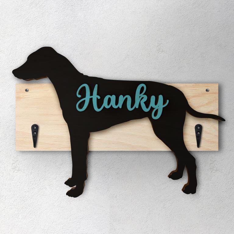 Rhodesian Ridgeback - Porta guinzaglio e/o chiavi personalizzato con il nome del tuo cane