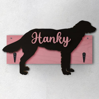 Weimaraner a Pelo Lungo - Porta guinzaglio e/o chiavi personalizzato con il nome del tuo cane