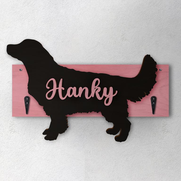 Golden Retriever - Porta guinzaglio e/o chiavi personalizzato con il nome del tuo cane