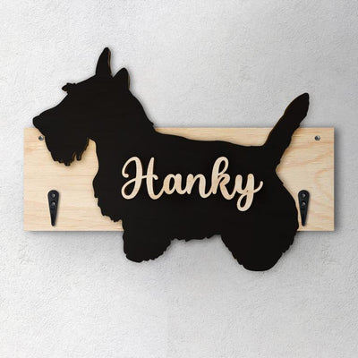 Scottish Terrier - Porta guinzaglio e/o chiavi personalizzato con il nome del tuo cane