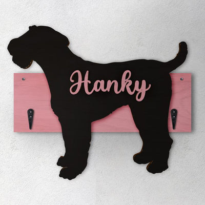 Airedale Terrier - Porta guinzaglio e/o chiavi personalizzato con il nome del tuo cane