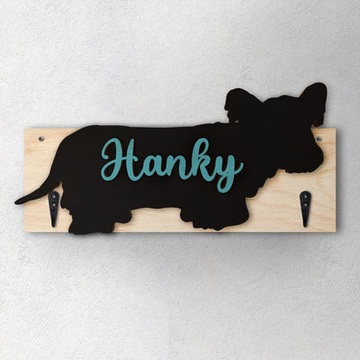 Skye Terrier - Porta guinzaglio e/o chiavi personalizzato con il nome del tuo cane