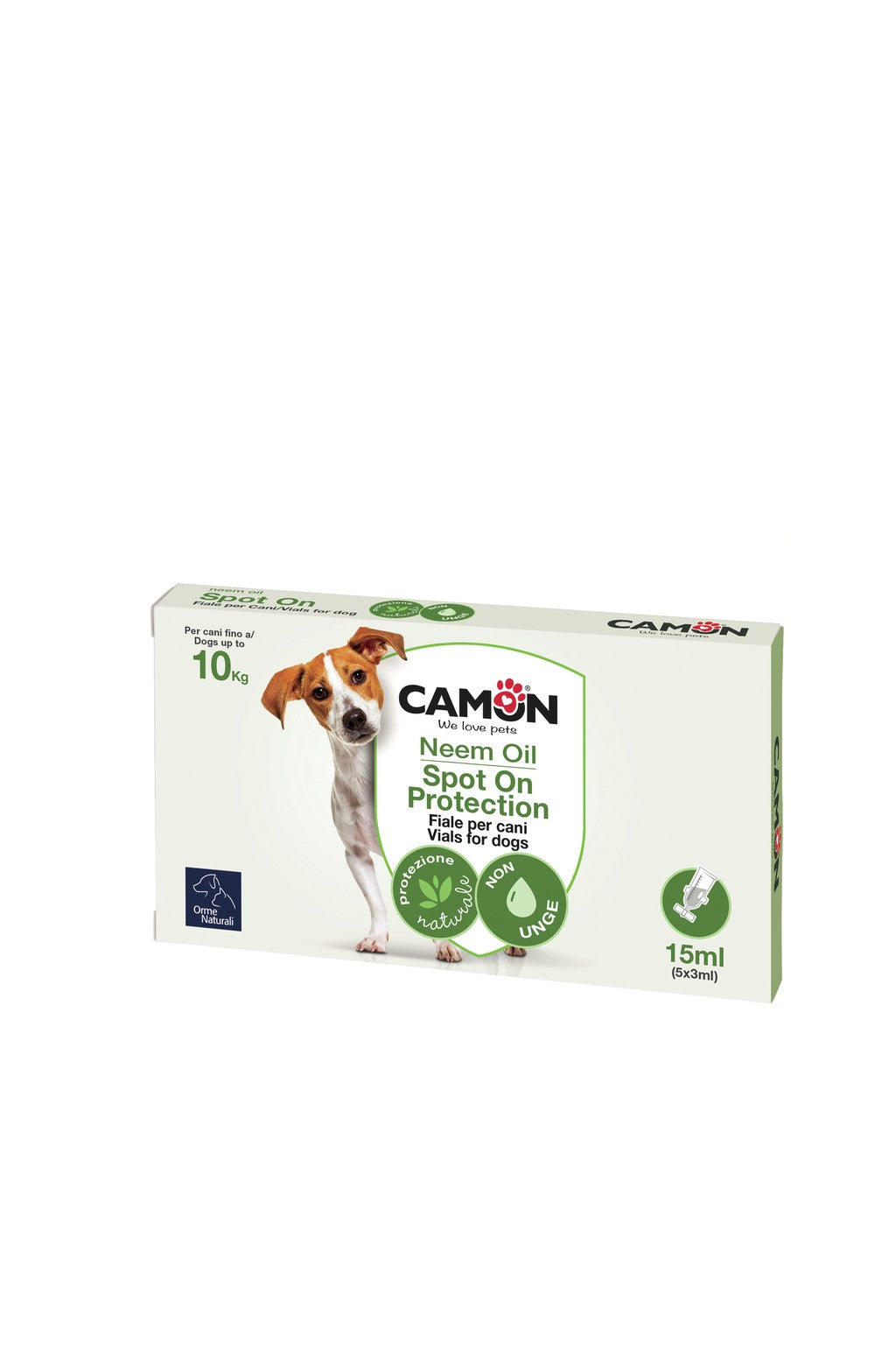 CAMON Fiale Spot-on per cani Olio di Neem 5 Fiale da 15ml