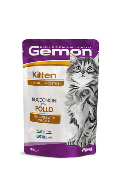 GEMON Cat Kitten Bocconcini con Pollo 100gr