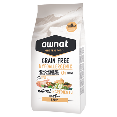 OWNAT Prime Dog Hypoallergenic Grain Free Agnello 12Kg