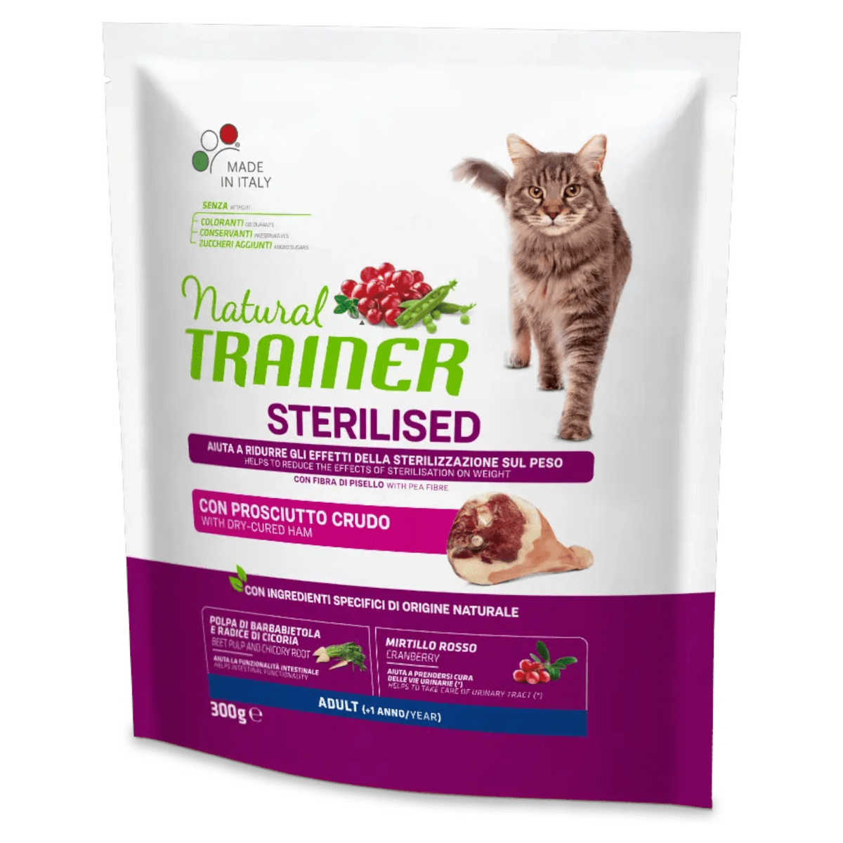 TRAINER Gatto Sterilised Prosciutto crudo 300gr