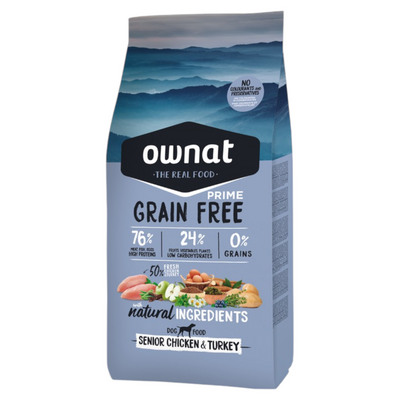 OWNAT Prime Dog Senior Pollo e Tacchino 12Kg