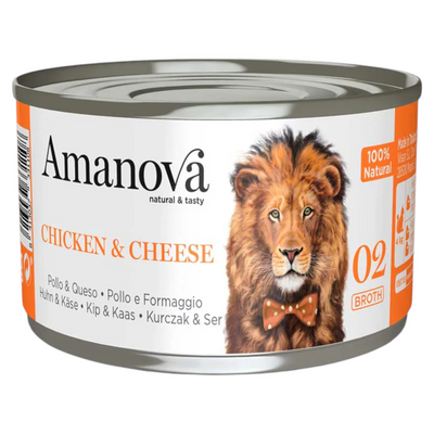 AMANOVA Gatto 02 Pollo e Formaggio in brodo 24x70gr
