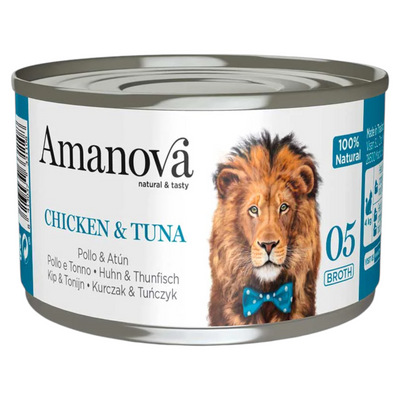AMANOVA Gatto 05 Pollo e Tonno in brodo 24x70gr