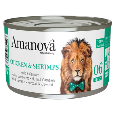 AMANOVA Gatto 06 Pollo e Gamberetti in gelatina 24x70gr