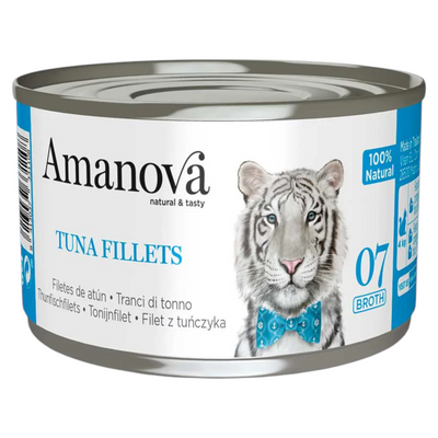 AMANOVA Gatto 07 Tranci di Tonno in brodo 24x70gr