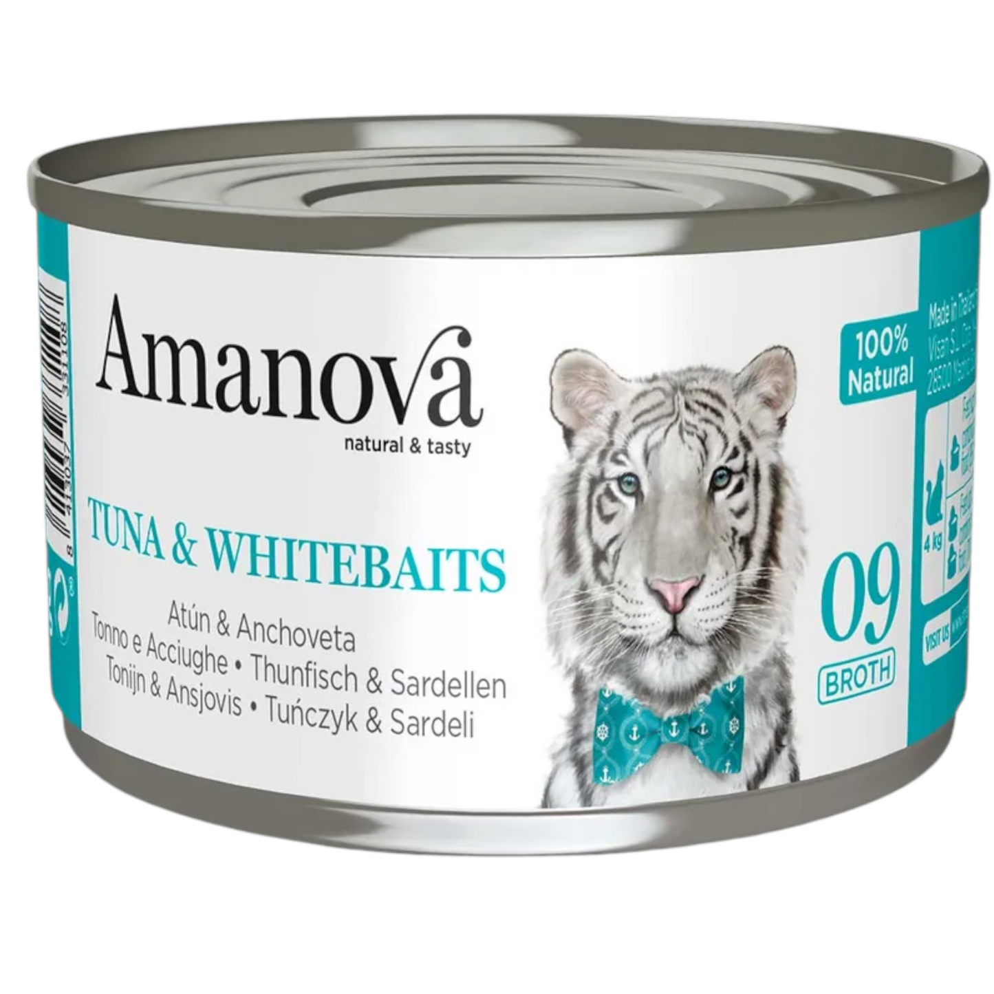 AMANOVA Gatto 09 Tonno e Acciughine in brodo 24x70gr