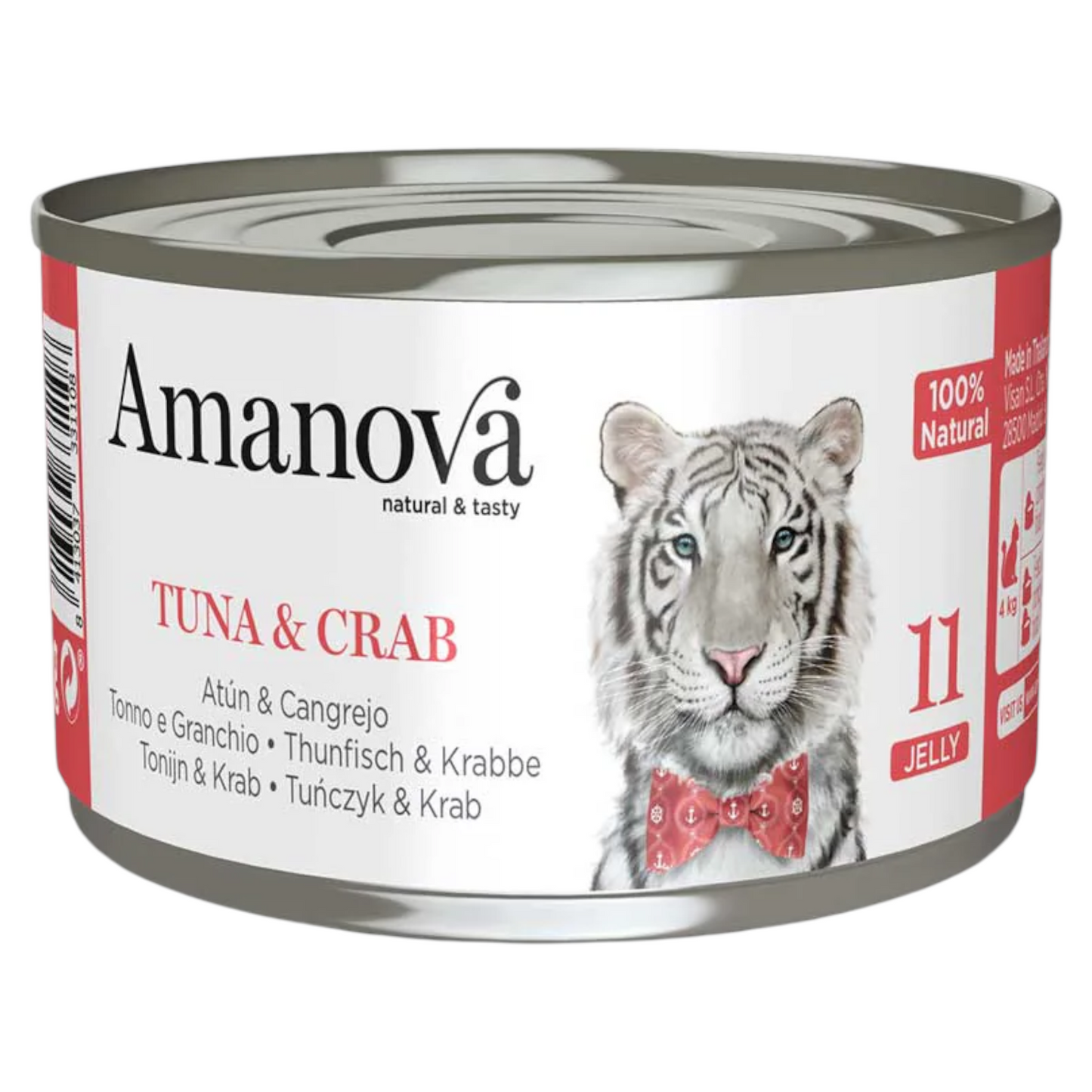 AMANOVA Gatto 11 Tonno e Granchio in gelatina 24x70gr