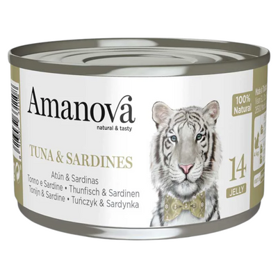 AMANOVA Gatto 14 Tonno e Sardine in gelatina 24x70gr