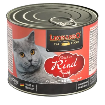 LEONARDO Cat Manzo (Lattina) 200gr