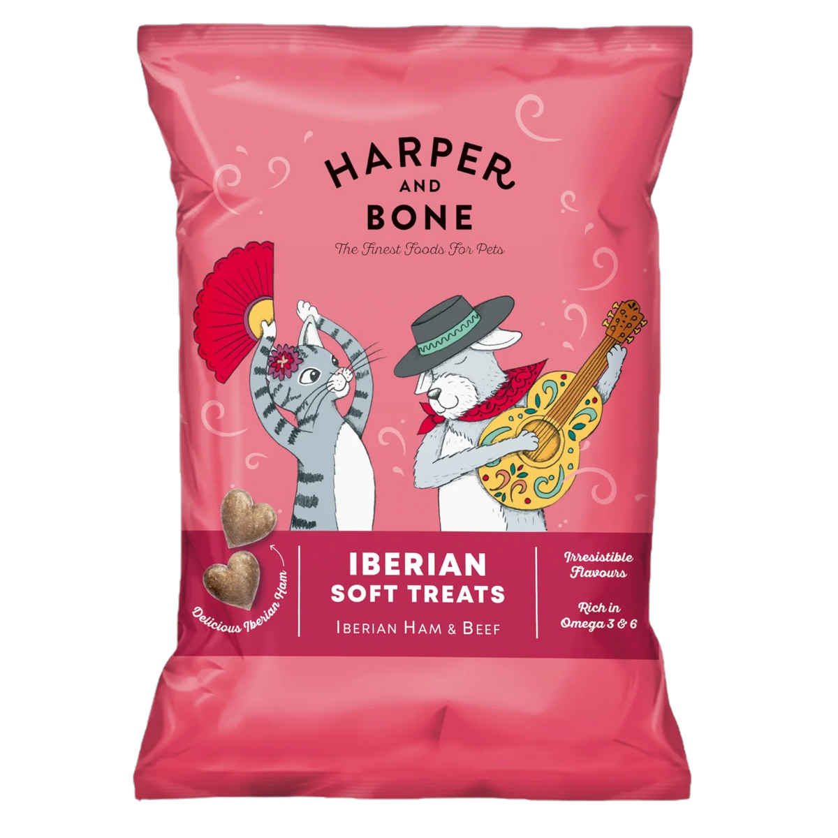 HARPER&BONE Soft Snack Cane e Gatto Prosciutto e Manzo 90gr