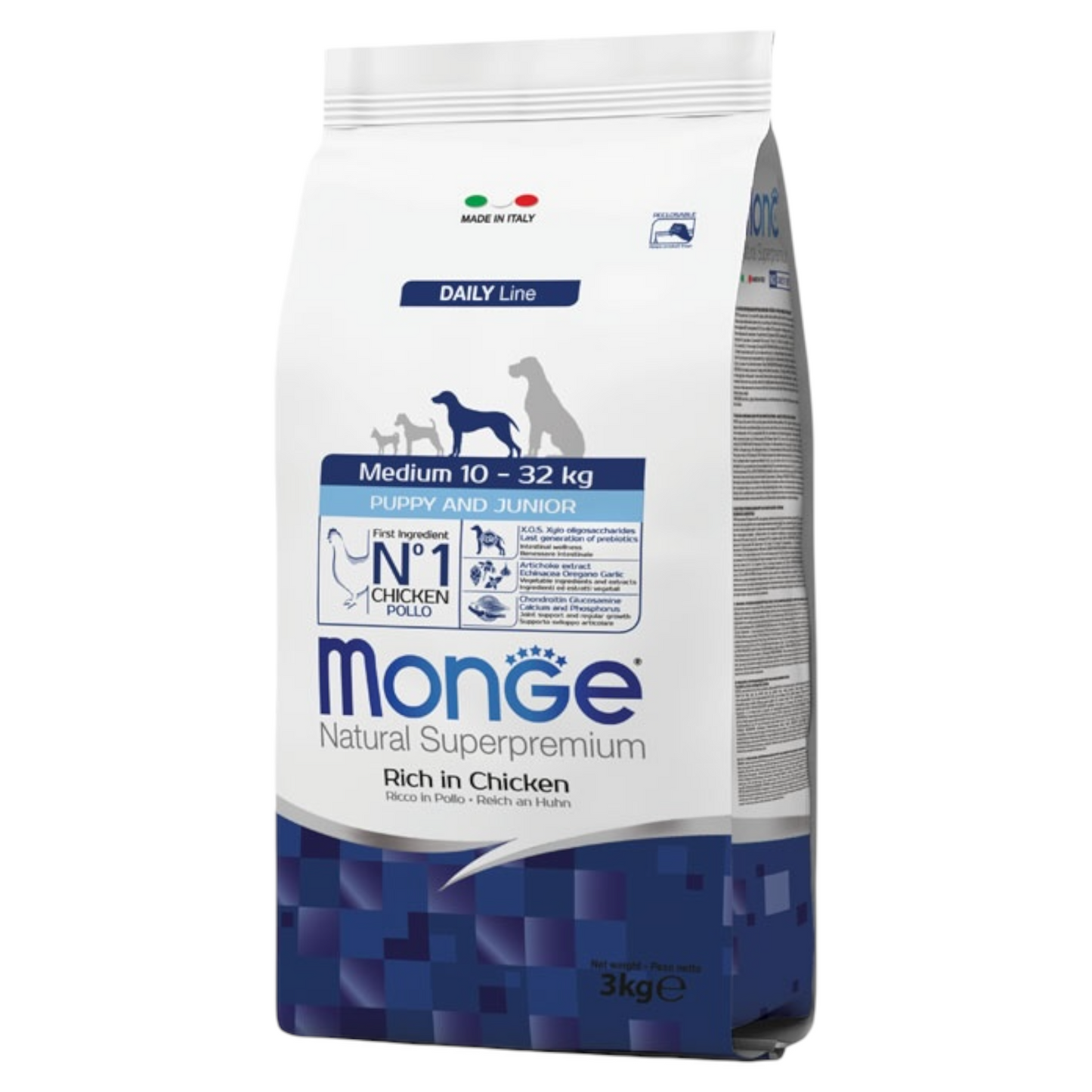 MONGE Cane Medium Puppy & Junior Pollo 12Kg