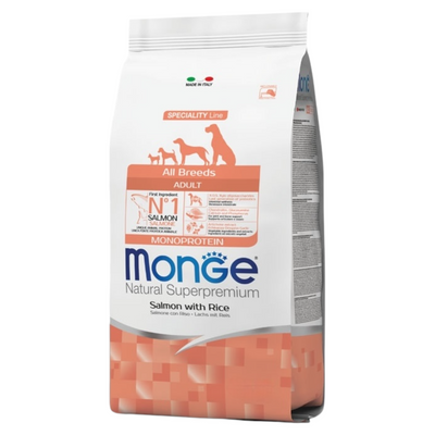 MONGE Cane All Breeds Adult Salmone e Riso 2,5Kg