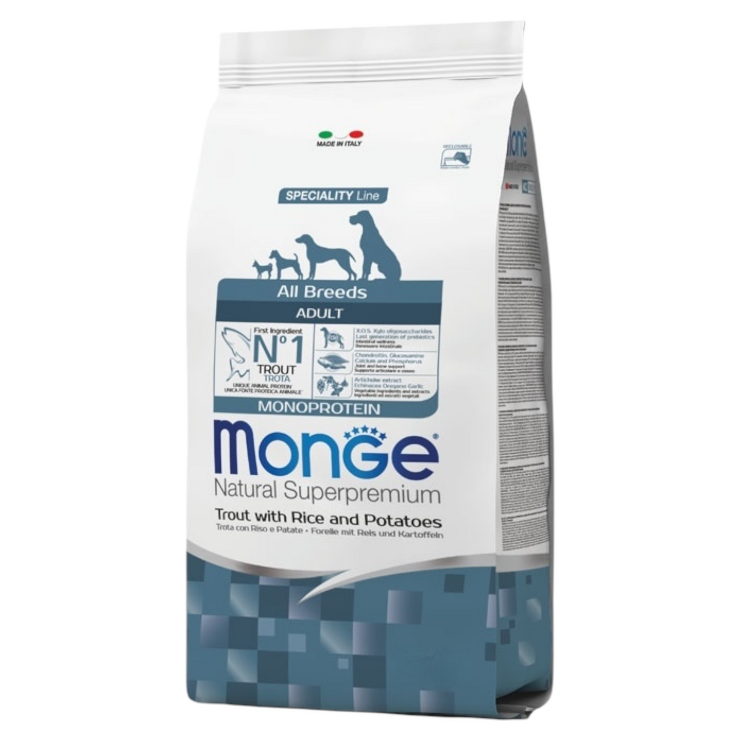 MONG Cane All Breeds Adult Trota Riso e Patate 2,5Kg