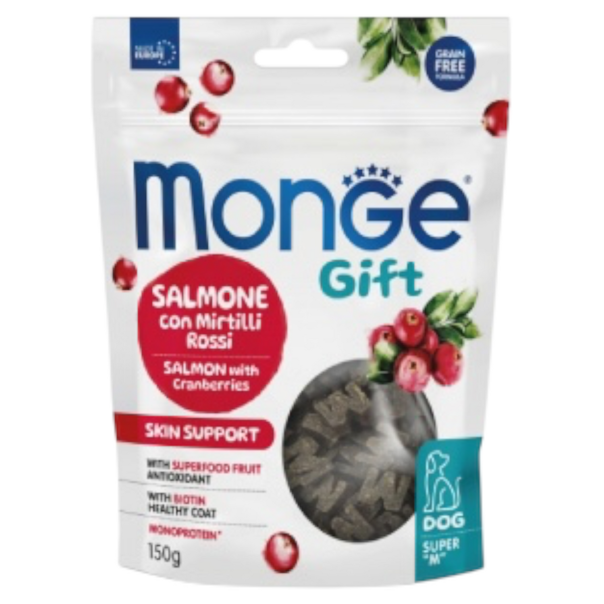MONGE Gift Cane Super M Skin Support Salmone con Mirtilli 150Gr